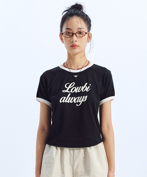 LOWBI（ロウビ）の「LOWBI／クラシックT（Tシャツ/カットソー・レディース・ホワイト/ブラック・FREE）」の13枚目の写真