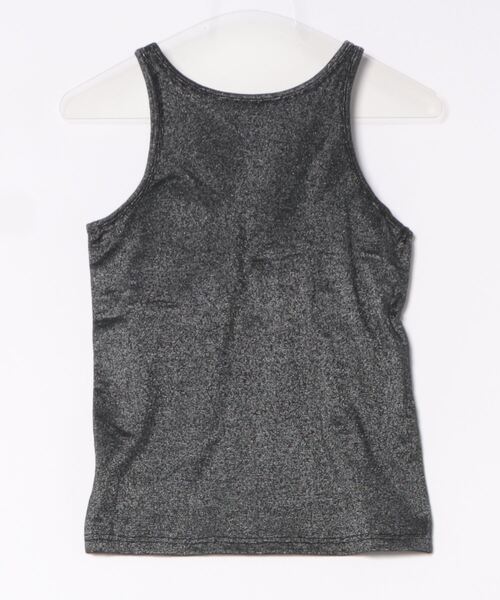 Q(キュー)の「カップ付きラメアメスリタンク(タンクトップ・レディース・ブラック/グレイッシュベージュ・MEDIUM)」の5枚目の写真