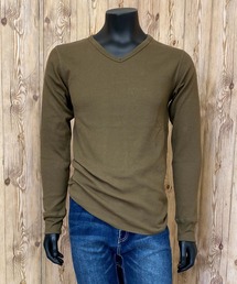 howieclothing サーマルVネックカットソー ブラウン サーマル 杢 Vネック」に該当するファッション通販 - ZOZOTOWN