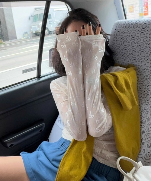 Mayree（メイリー）の「【Mayree】シースルー シアー メッシュ トップス カットソー（Tシャツ/カットソー・レディース・ホワイト/ブラック・FREE）」の5枚目の写真