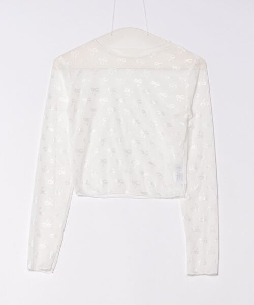 Mayree（メイリー）の「【Mayree】シースルー シアー メッシュ トップス カットソー（Tシャツ/カットソー・レディース・ホワイト/ブラック・FREE）」の10枚目の写真