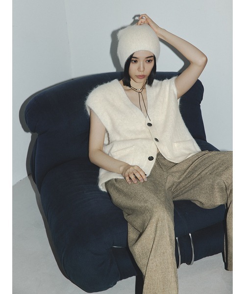 MIESROHE（ミースロエ）の「ツィード調カーブシルエットタックＰＴ（その他パンツ・レディース・ベージュ/グレー/ブラック・1/0）」の3枚目の写真