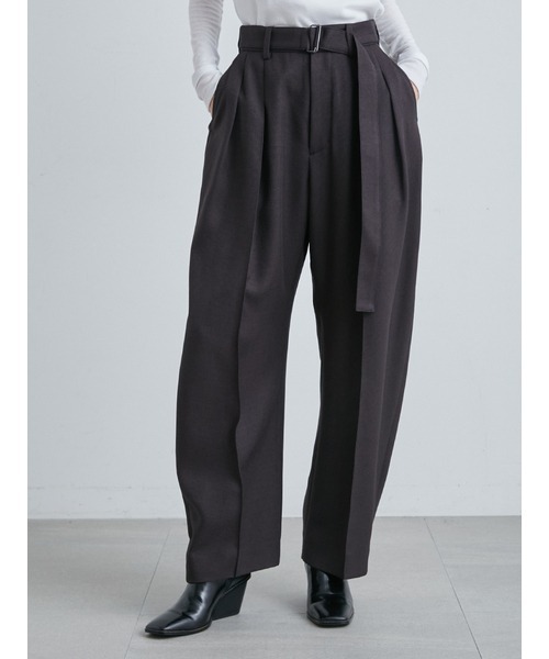 MIESROHE（ミースロエ）の「ツィード調カーブシルエットタックＰＴ（その他パンツ・レディース・ベージュ/グレー/ブラック・1/0）」の2枚目の写真
