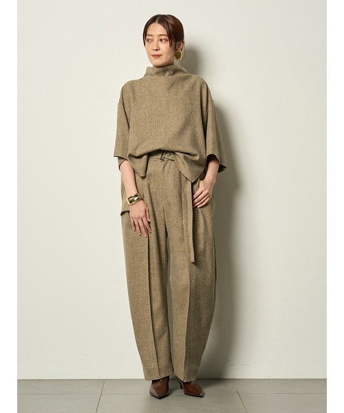 MIESROHE（ミースロエ）の「ツィード調カーブシルエットタックＰＴ（その他パンツ・レディース・ベージュ/グレー/ブラック・1/0）」の8枚目の写真