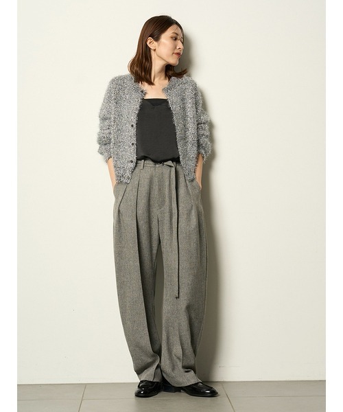 MIESROHE（ミースロエ）の「ツィード調カーブシルエットタックＰＴ（その他パンツ・レディース・ベージュ/グレー/ブラック・1/0）」の6枚目の写真
