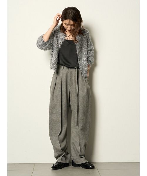 MIESROHE（ミースロエ）の「ツィード調カーブシルエットタックＰＴ（その他パンツ・レディース・ベージュ/グレー/ブラック・1/0）」の5枚目の写真