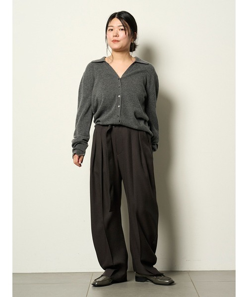 MIESROHE（ミースロエ）の「ツィード調カーブシルエットタックＰＴ（その他パンツ・レディース・ベージュ/グレー/ブラック・1/0）」の4枚目の写真