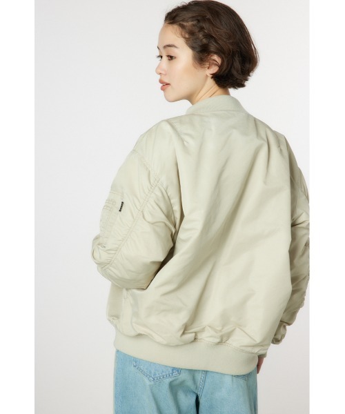 RODEO CROWNS WIDE BOWL（ロデオクラウンズワイドボウル）の「VINTAGE WASH MA-1 ブルゾン（ブルゾン・レディース・カーキ/ベージュ/ブラック・MEDIUM/LARGE）」の17枚目の写真