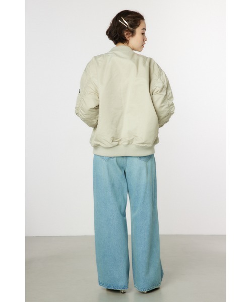 RODEO CROWNS WIDE BOWL（ロデオクラウンズワイドボウル）の「VINTAGE WASH MA-1 ブルゾン（ブルゾン・レディース・カーキ/ベージュ/ブラック・MEDIUM/LARGE）」の19枚目の写真