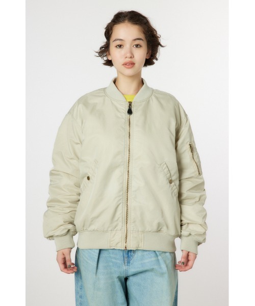 RODEO CROWNS WIDE BOWL（ロデオクラウンズワイドボウル）の「VINTAGE WASH MA-1 ブルゾン（ブルゾン・レディース・カーキ/ベージュ/ブラック・MEDIUM/LARGE）」の20枚目の写真