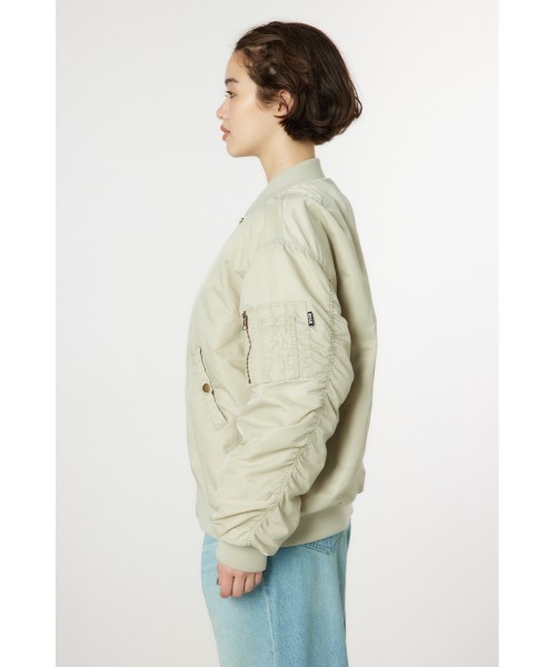 RODEO CROWNS WIDE BOWL（ロデオクラウンズワイドボウル）の「VINTAGE WASH MA-1 ブルゾン（ブルゾン・レディース・カーキ/ベージュ/ブラック・MEDIUM/LARGE）」の21枚目の写真
