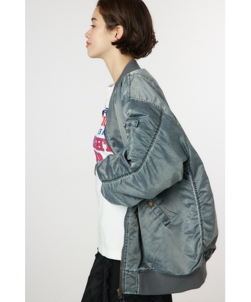 RODEO CROWNS WIDE BOWL（ロデオクラウンズワイドボウル）の「VINTAGE WASH MA-1 ブルゾン（ブルゾン・レディース・カーキ/ベージュ/ブラック・MEDIUM/LARGE）」の10枚目の写真