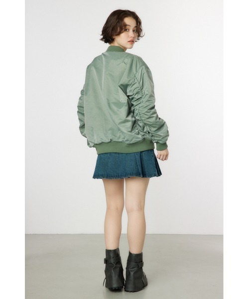 RODEO CROWNS WIDE BOWL（ロデオクラウンズワイドボウル）の「VINTAGE WASH MA-1 ブルゾン（ブルゾン・レディース・カーキ/ベージュ/ブラック・MEDIUM/LARGE）」の8枚目の写真