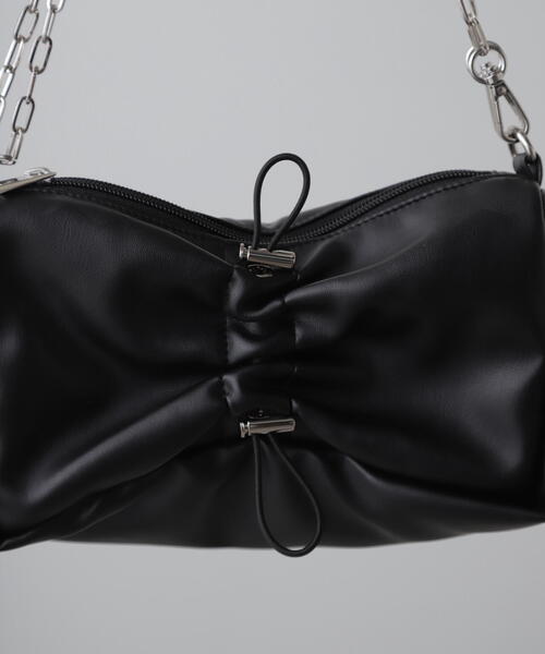 FREE'S MART(フリーズマート)の「◆センタータックバッグ(ハンドバッグ・レディース・ブラック/シルバー・フリ-)」の6枚目の写真