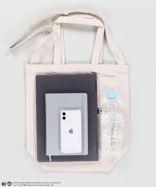 SPINNS（スピンズ）の「『異世界スーサイド・スクワッド×SPINNS』トートバッグ（トートバッグ・レディース・ナチュラル/ブラック・ONESIZE）」の10枚目の写真