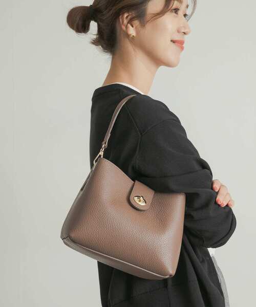 MARCO BIANCHINI（マルコビアンチーニ）の「MARCO BIANCHINI　ワンハンドル2WAYショルダーバッグ（ショルダーバッグ・レディース・ベージュ/ブラウン・ONE）」の4枚目の写真