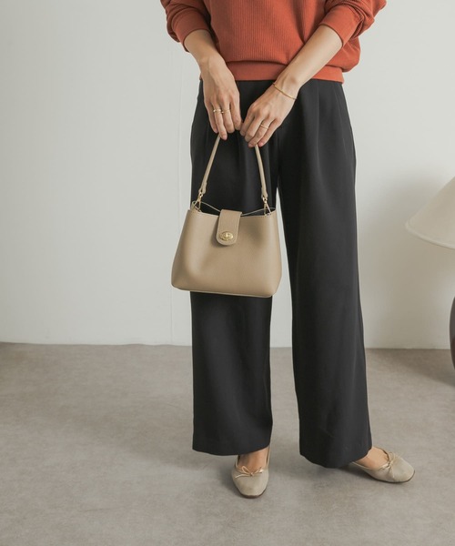 MARCO BIANCHINI（マルコビアンチーニ）の「MARCO BIANCHINI　ワンハンドル2WAYショルダーバッグ（ショルダーバッグ・レディース・ベージュ/ブラウン・ONE）」の7枚目の写真