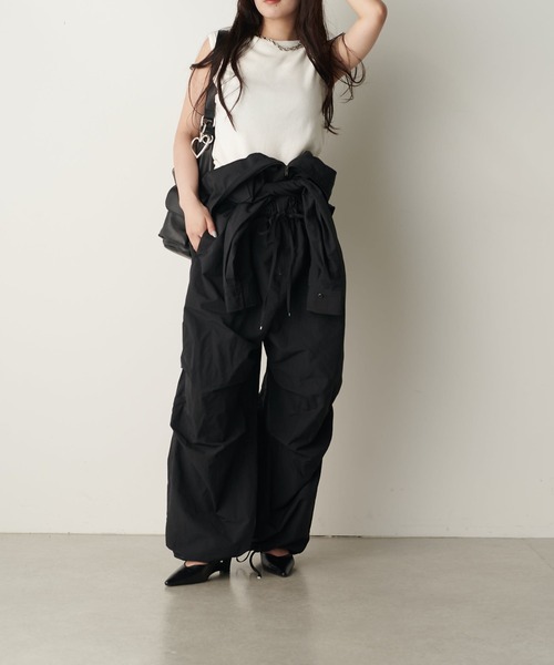 Lui's（ルイス）の「ZIP UP オールインワン（その他パンツ・レディース・ブラック/アイボリー/ベージュ・FREE）」の5枚目の写真