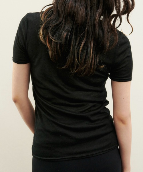 kiehtova（キエトヴァ）の「【kiehtova】sheer tops KTWR3 / KTWR25　※（Tシャツ/カットソー・レディース・ブルー/ブラック/カーキ/ホワイト/グレー・FREE）」の9枚目の写真