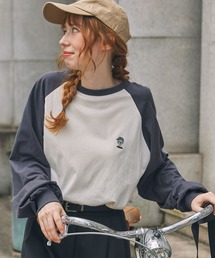 BOYロゴワッペン刺繍 ラグランスリーブ長袖Tシャツ