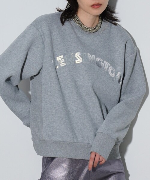 GALLEST（ギャレスト）の「ロゴ裏毛トップス（スウェット・レディース・ブラック/オフホワイト/グレー・38）」の3枚目の写真