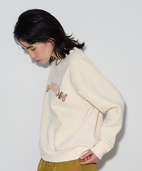 GALLEST（ギャレスト）の「ロゴ裏毛トップス（スウェット・レディース・ブラック/オフホワイト/グレー・38）」の14枚目の写真