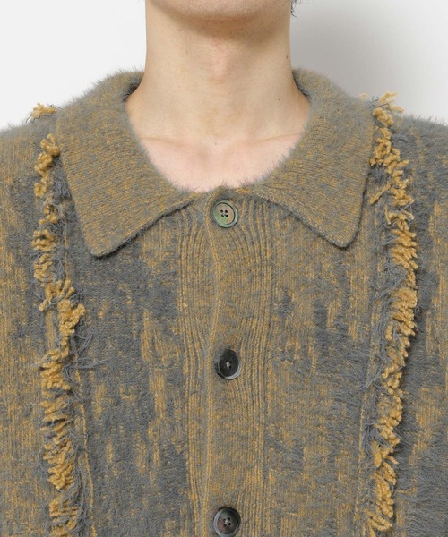 HARE(ハレ)の「フリンジデザインニットブルゾン(HARE)(ブルゾン・メンズ・イエロー/ブラック・SMALL/MEDIUM)」の21枚目の写真