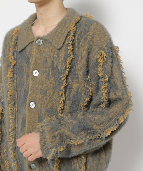 セール】フリンジデザインニットブルゾン(HARE)（ブルゾン