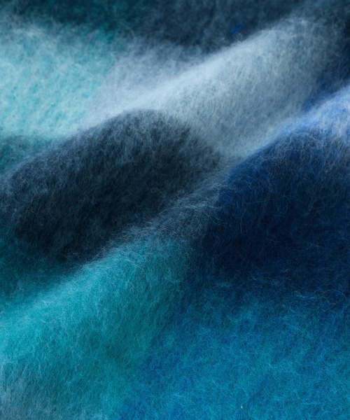 VELNUS(ベルナス)の「【VELNUS】Mohair touch gradation-like volume check muffler/モヘアタッチ グラデーションライクボリュームチェックマフラー(マフラー・メンズ・イエロー系/ブルー系・FREE)」の18枚目の写真