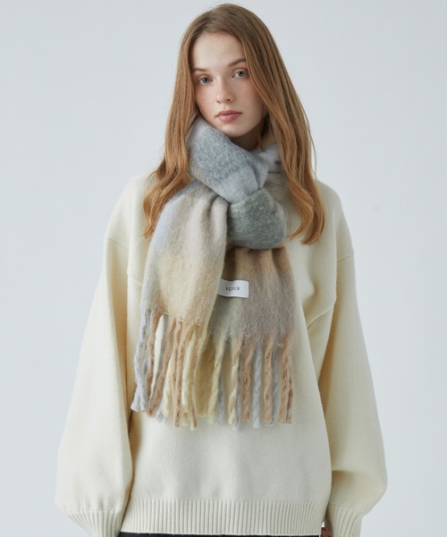 新品同様　超美品　dunhill 100%ウール マフラー グラデーション グラデーションボリュームマフラー（2002377692） | tk