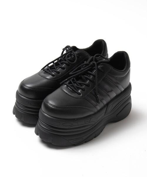 WEGO(ウィゴー)の「WEGO/超厚底ラインスニーカー(スニーカー・レディース・ホワイト/ブラック・LARGE/MEDIUM)」の7枚目の写真