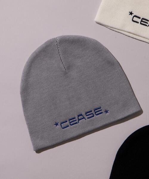 WEGO（ウィゴー）の「WEGO/CEASEロゴシングルニットワッチ（ニットキャップ/ビーニー・レディース・オフホワイト/グレー/ブラック・FREE）」の3枚目の写真