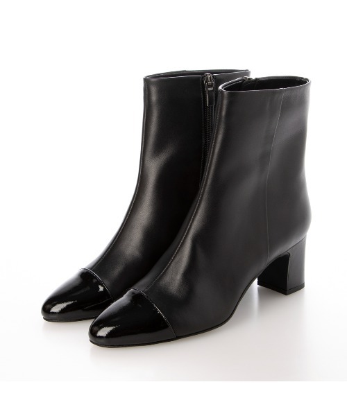 Mode et Jacomo（モードエジャコモ）の「コンビデザインショートブーツ（ブーツ・レディース・クリアブラック/ブラック系その他6/ストーン・23.5cm/23cm/24.5cm/24cm/22.5cm）」の4枚目の写真