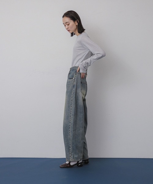 SENSE OF PLACE by URBAN RESEARCH(センスオブプレイスバイアーバンリサーチ)の「ラメリブロングTシャツ(Tシャツ/カットソー・レディース・シルバー/ブラック/ミント・ONE)」の7枚目の写真