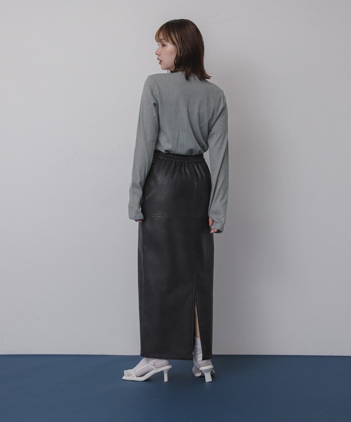 SENSE OF PLACE by URBAN RESEARCH(センスオブプレイスバイアーバンリサーチ)の「ラメリブロングTシャツ(Tシャツ/カットソー・レディース・シルバー/ブラック/ミント・ONE)」の16枚目の写真