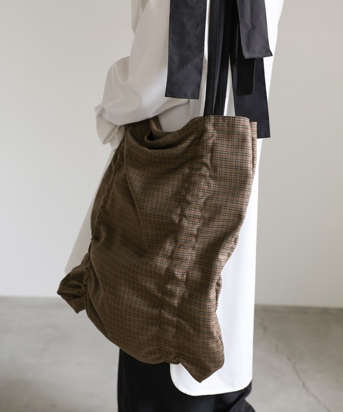 select MOCA（セレクトモカ）の「リボンショルダーギャザートートバッグ（ショルダーバッグ・レディース・ブラウン/グリーン/ブラック・FREE）」の21枚目の写真