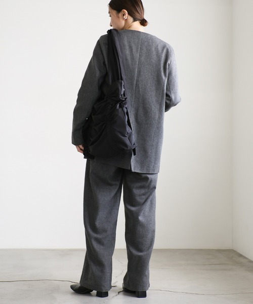 select MOCA（セレクトモカ）の「リボンショルダーギャザートートバッグ（ショルダーバッグ・レディース・ブラウン/グリーン/ブラック・FREE）」の8枚目の写真