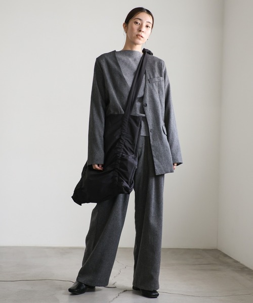 select MOCA（セレクトモカ）の「リボンショルダーギャザートートバッグ（ショルダーバッグ・レディース・ブラウン/グリーン/ブラック・FREE）」の18枚目の写真