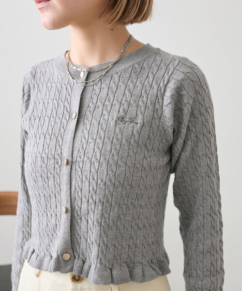 w closet（ダブルクローゼット）の「【4色展開】ケーブル刺繍フリル