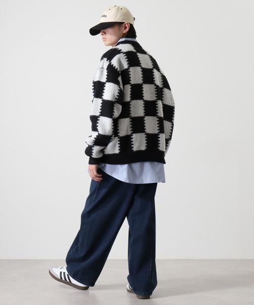 SUGGESTION（サジェッション）の「Checkered crew neck sweater / チェッカークルーネックセーター unisex（ニット/セーター・メンズ・グレー/ライトグレー/チャコール・M/L）」の20枚目の写真