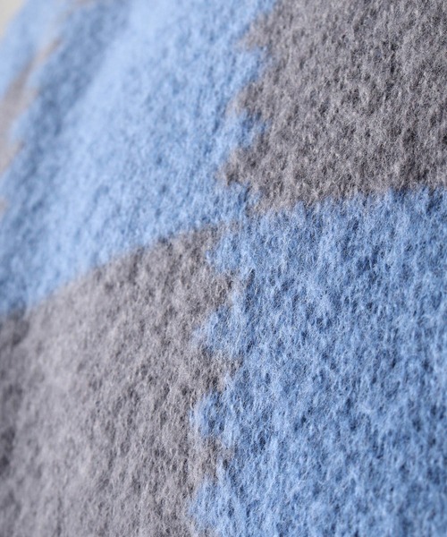 SUGGESTION（サジェッション）の「Checkered crew neck sweater / チェッカークルーネックセーター unisex（ニット/セーター・メンズ・グレー/ライトグレー/チャコール・M/L）」の21枚目の写真