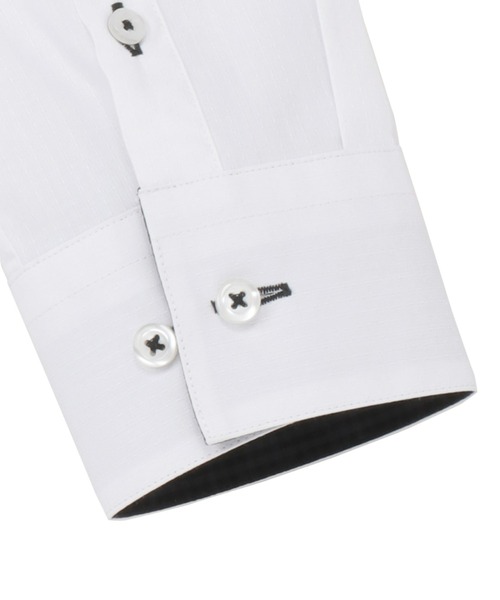 TOKYO SHIRTS(トウキョウシャツ)の「透け防止 形態安定ノーアイロン スキッパー 長袖ビジネスワイシャツ(ビジネスシャツ・レディース・ホワイト・M/L/LL/XL/S)」の2枚目の写真
