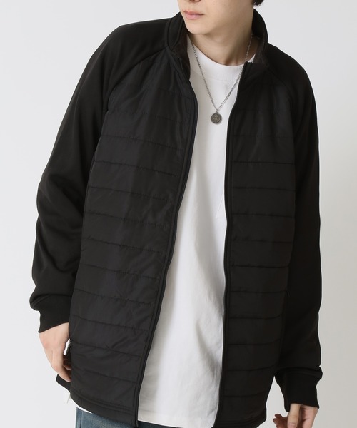 ARCADE(アーケード)の「フェイクダウンスタンドブルゾン /表側フェイクダウン×裏側スウェット 裏地シャギーボアフリース素材(ダウンジャケット/コート・メンズ・グレー/ブラック/ホワイト/ネイビー・M/L/LL)」の3枚目の写真