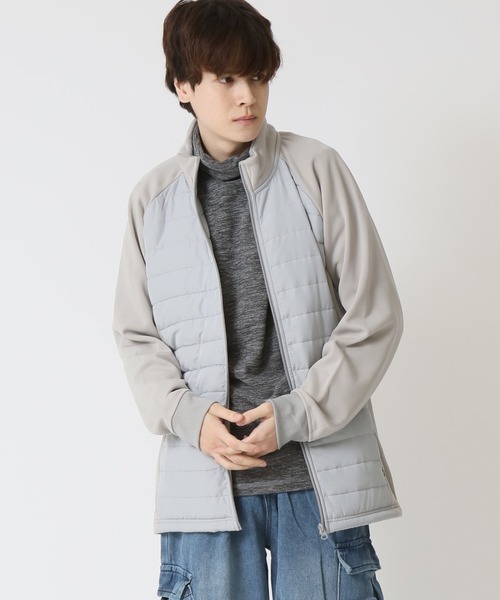 ARCADE(アーケード)の「フェイクダウンスタンドブルゾン /表側フェイクダウン×裏側スウェット 裏地シャギーボアフリース素材(ダウンジャケット/コート・メンズ・グレー/ブラック/ホワイト/ネイビー・M/L/LL)」の7枚目の写真