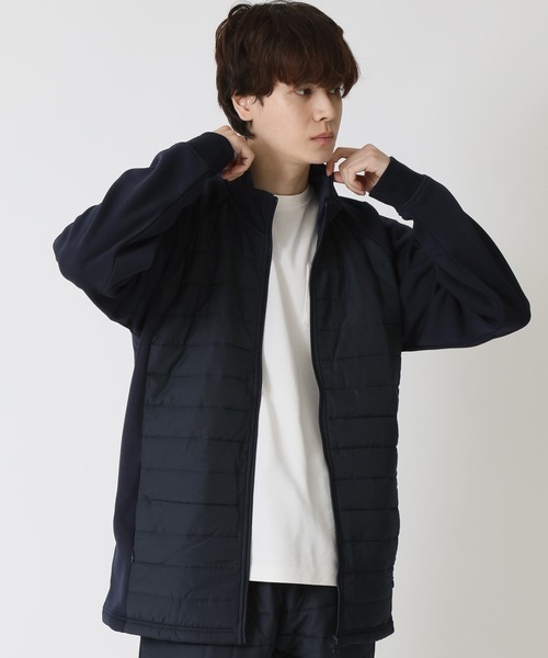 ARCADE(アーケード)の「フェイクダウンスタンドブルゾン /表側フェイクダウン×裏側スウェット 裏地シャギーボアフリース素材(ダウンジャケット/コート・メンズ・グレー/ブラック/ホワイト/ネイビー・M/L/LL)」の9枚目の写真