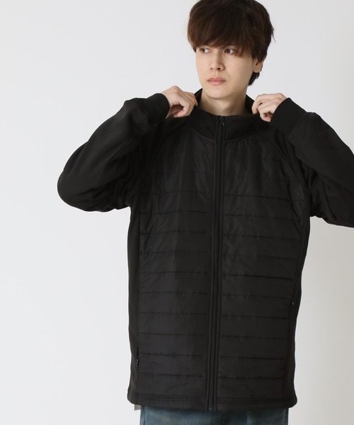 ARCADE(アーケード)の「フェイクダウンスタンドブルゾン /表側フェイクダウン×裏側スウェット 裏地シャギーボアフリース素材(ダウンジャケット/コート・メンズ・グレー/ブラック/ホワイト/ネイビー・M/L/LL)」の11枚目の写真