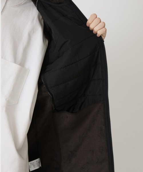 ARCADE(アーケード)の「フェイクダウンスタンドブルゾン /表側フェイクダウン×裏側スウェット 裏地シャギーボアフリース素材(ダウンジャケット/コート・メンズ・グレー/ブラック/ホワイト/ネイビー・M/L/LL)」の13枚目の写真