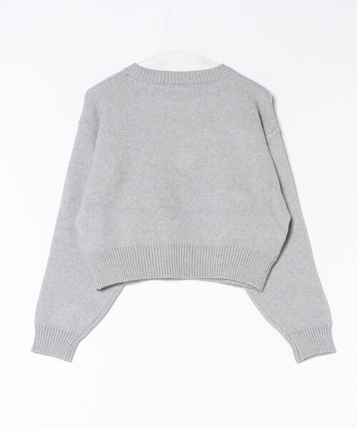 STYLEBLOCK（スタイルブロック）の「ファーボンボン付きニットプルオーバー（ニット/セーター・レディース・グレー/アイボリー/ブラック・M）」の4枚目の写真