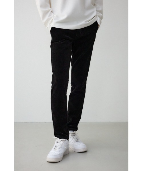 AZUL by moussy(アズールバイマウジー)の「ベロアコーデュロイステイサムパンツ(スラックス・メンズ・ブラック/グレー・LARGE/MEDIUM)」の3枚目の写真