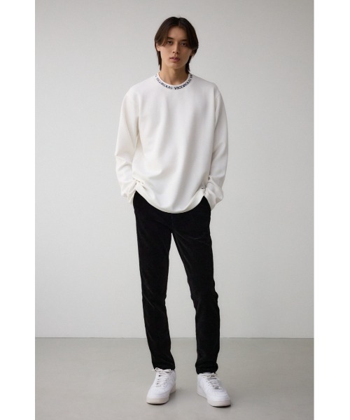 AZUL by moussy(アズールバイマウジー)の「ベロアコーデュロイステイサムパンツ(スラックス・メンズ・ブラック/グレー・LARGE/MEDIUM)」の4枚目の写真